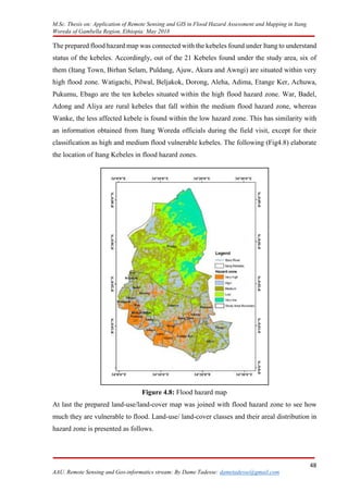 APPLICATION OF REMOTE SENSING AND GIS IN FLOOD HAZARD assesment and ...