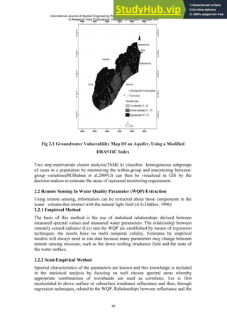 APPLICATION OF REMOTE SENSING AND GIS IN WATER QUALITY ASSESSMENT ...