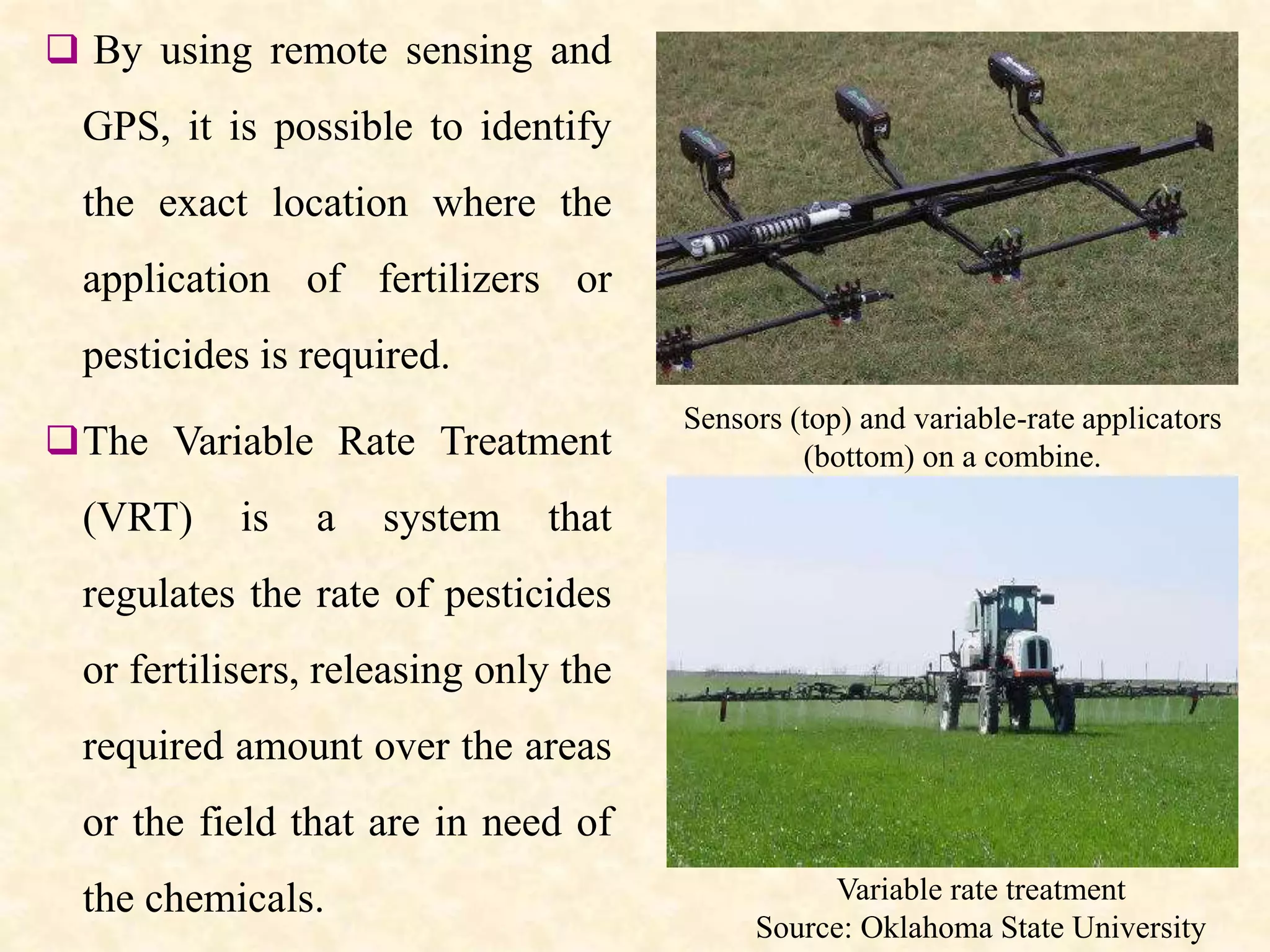 Application of remote sensing in agriculture | PPTX