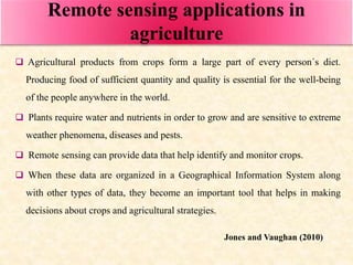 Application of remote sensing in agriculture | PPTX