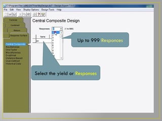 Application of Response Surface Method Using Design Expert.pptx