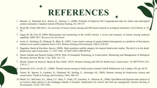 Duccio Rocchini Application of Remote Sensing and GIS in Biodiversity Characterization ...