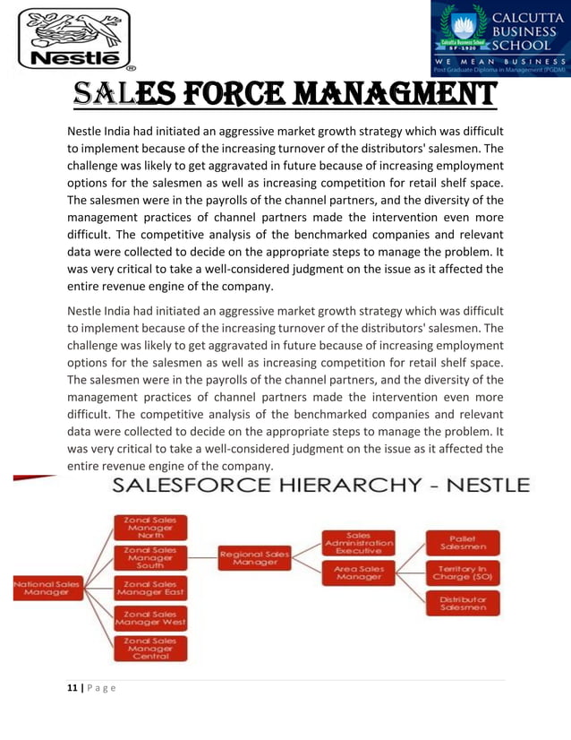 NESTLEApplication of sales and distribution management PDF