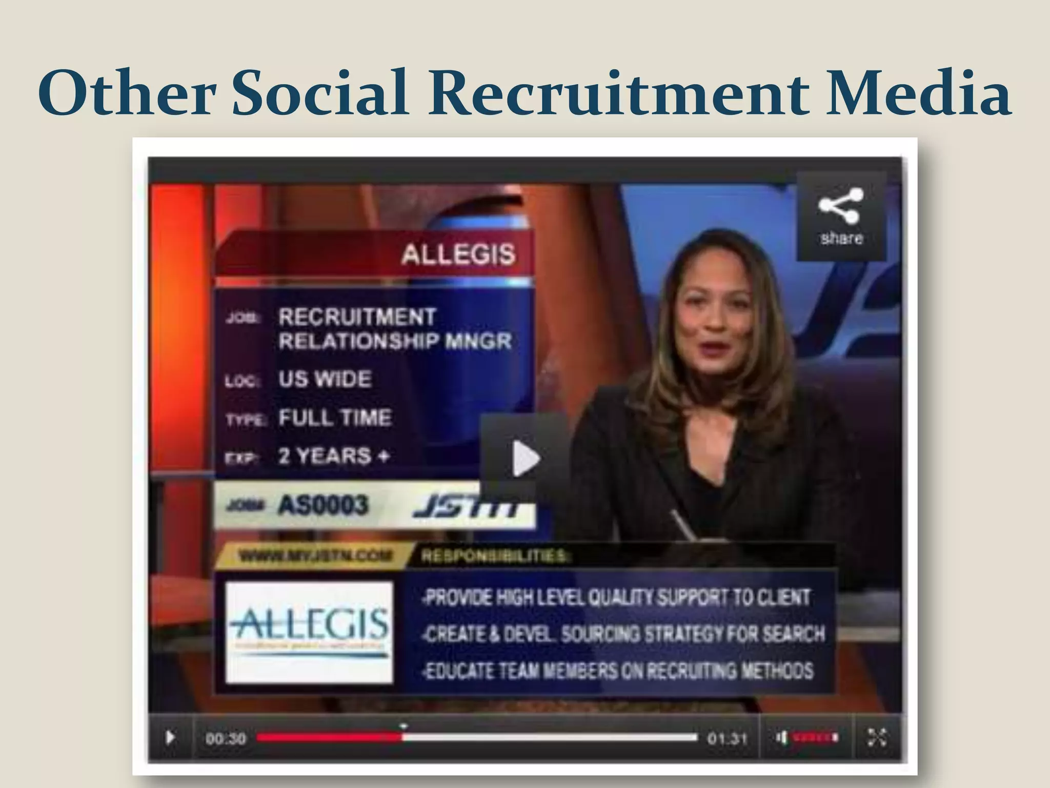 Other Social Recruitment Media
 