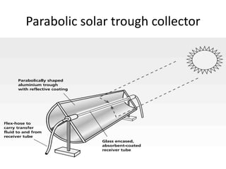 Parabolic solar trough collector

 