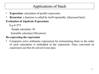 Comprehensive Guide to Stack Applications and Postfix Expression ...