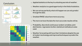 Application Of Statistics In Weather Forecasting | PPTX