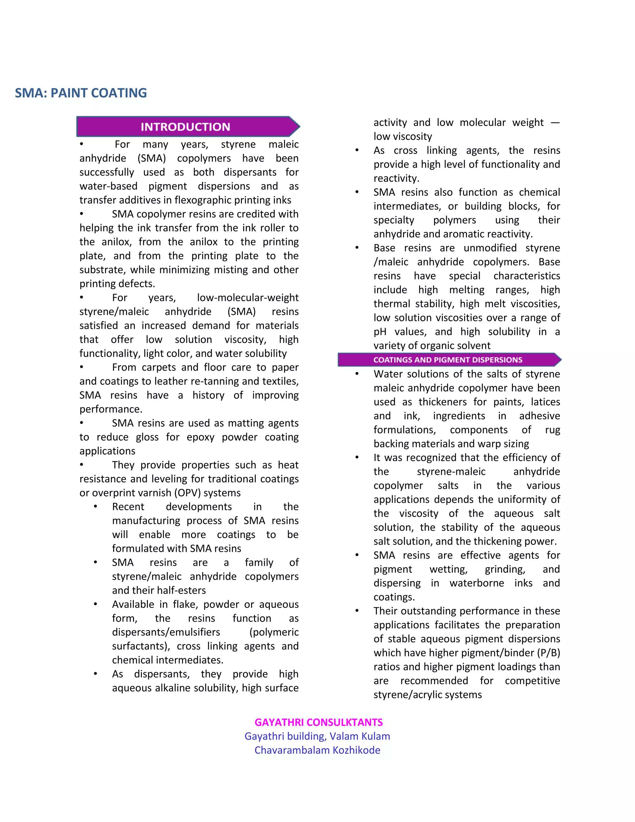 Application of styrene maleic anhydride copolymer | PDF