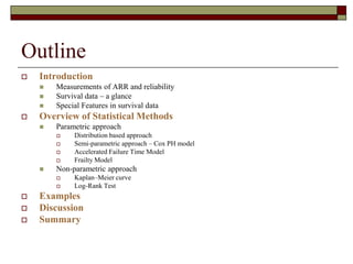 Application of survival data analysis introduction and discussion | PDF