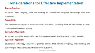 Considerations for Effective Implementation
 