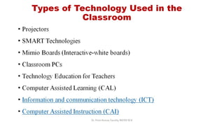 Types of Technology Used in the
Classroom
 