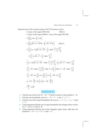 Integral Application Example Application of the integral | PDF