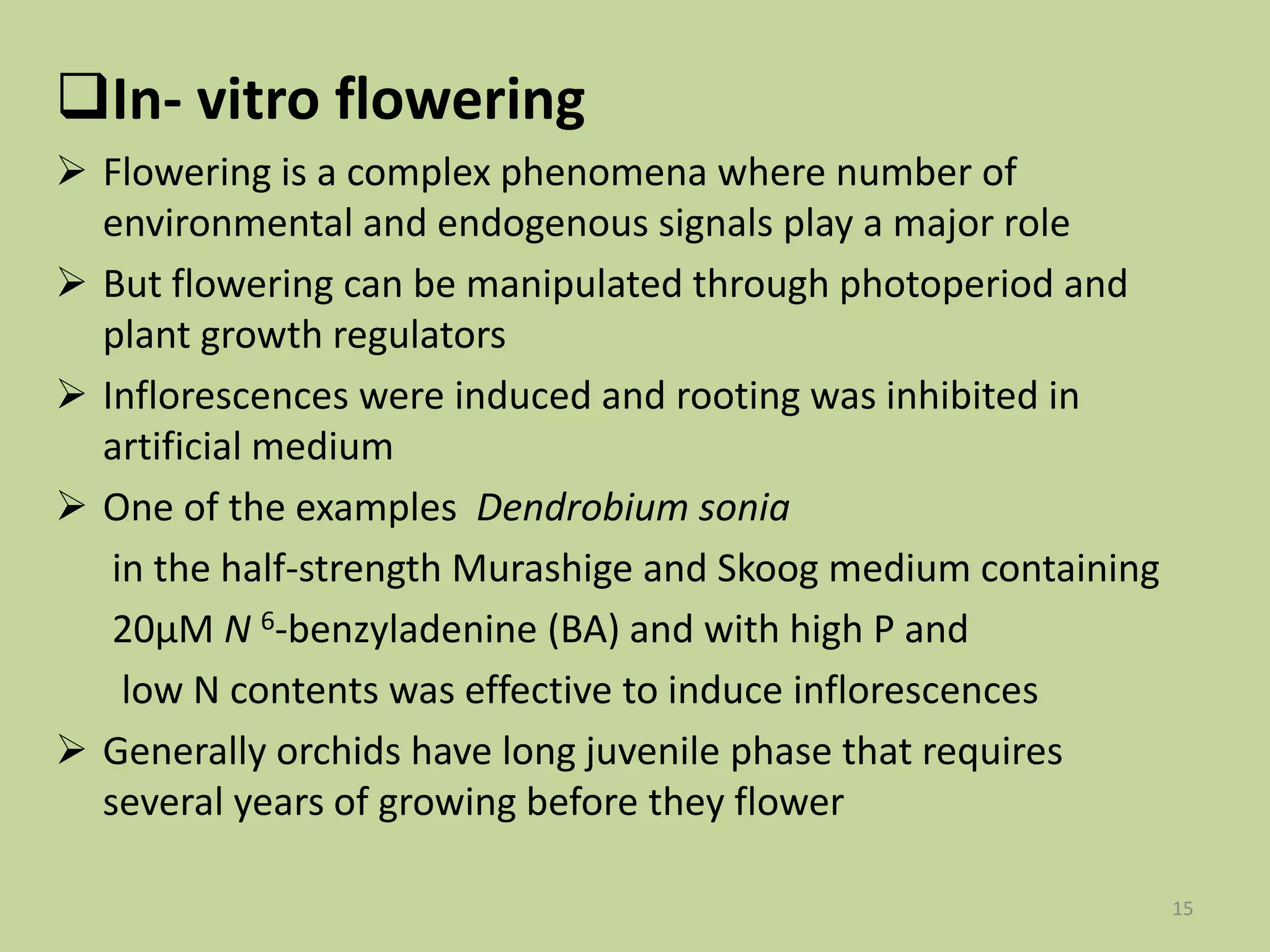 Applications of tissue culture in floriculture | PPTX