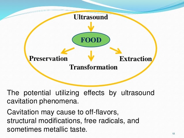 high foods frequency Application process in ultrasound separation of