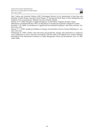 Application of vertical electrical sounding and horizontal profiling ...
