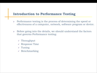 Performance Testing Implementation Pdf Application Performance, Test and Monitoring | PDF