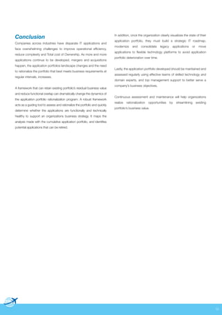 Application Portfolio Rationalization - Whitepaper | PDF