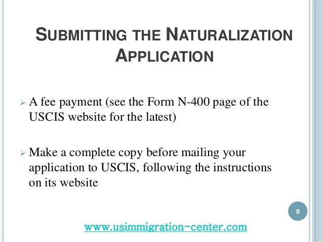 application procedure for us citizenship through naturalization form n 400 instructions