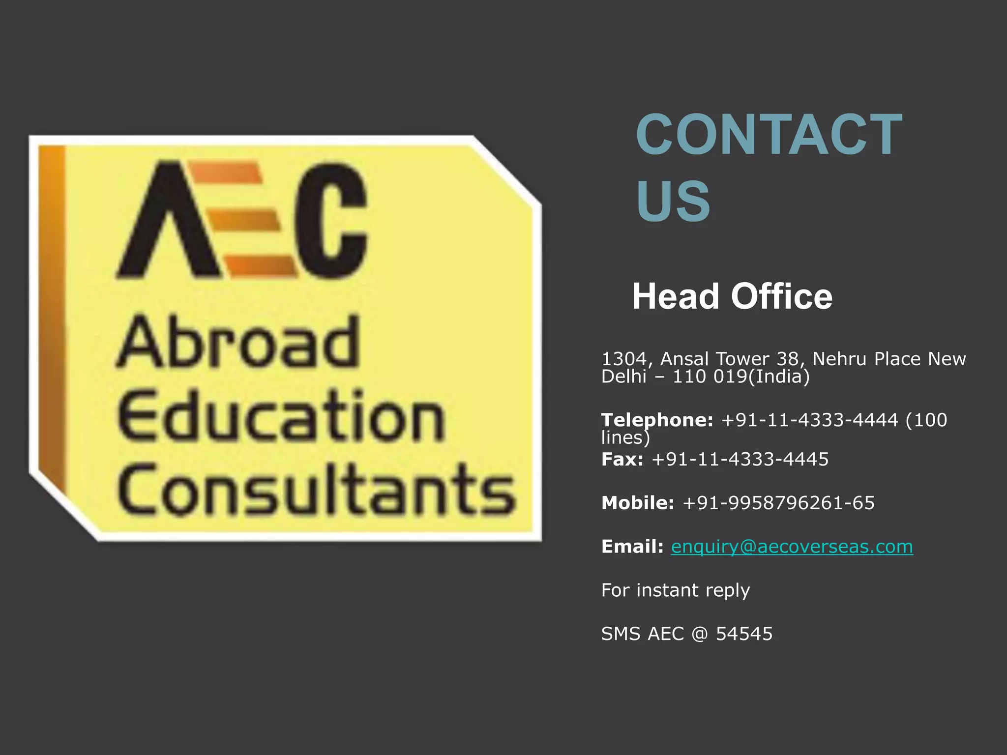 Application Process For Studying Abroad Ppt Free Download