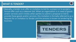 Tender Process Sign APPLICATION PROCESS OF A PUBLIC TENDER FOR CONSTRUCTION Presentation.pptx