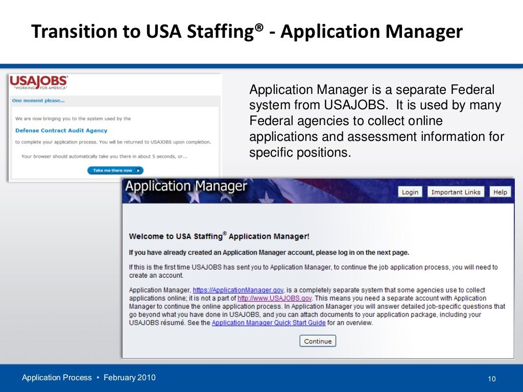 APPLICATION PROCESS for USAJOBS