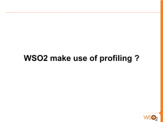 WSO2 make use of profiling ?
 