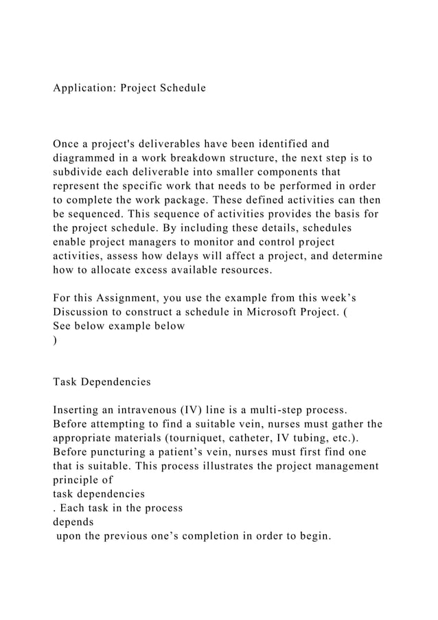 application-project-scheduleonce-a-projects-deliverables-docx