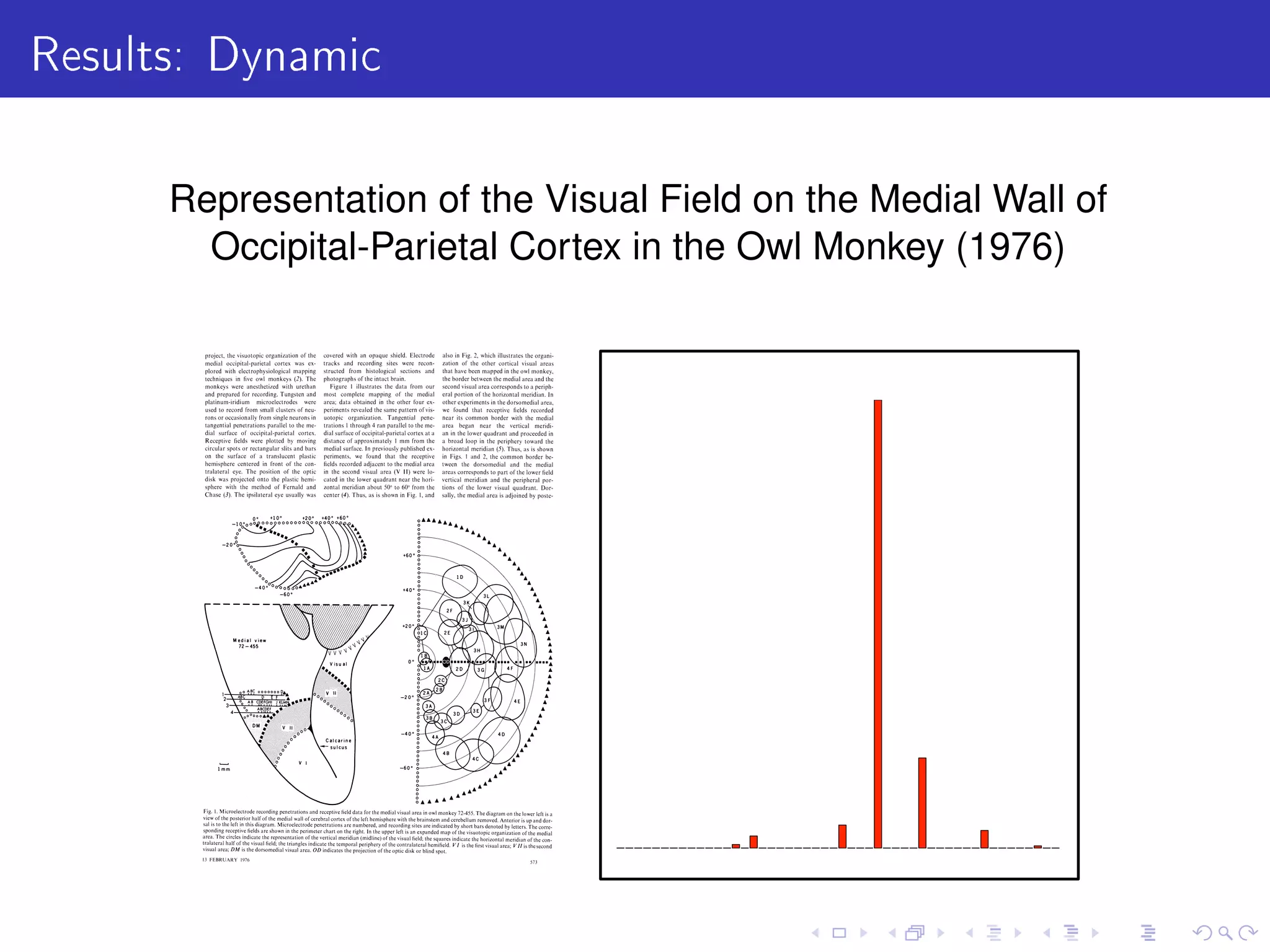 Results: DynamicTime-corrected document similarity
Representation of the Visual Field on the Medial Wall of
Occipital-Parietal Cortex in the Owl Monkey (1976)
 