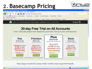 2.  Basecamp Pricing 