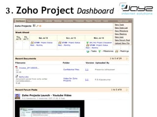 3.  Zoho Project  Dashboard 