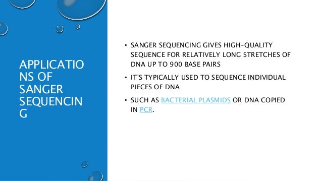 sanger sequencing