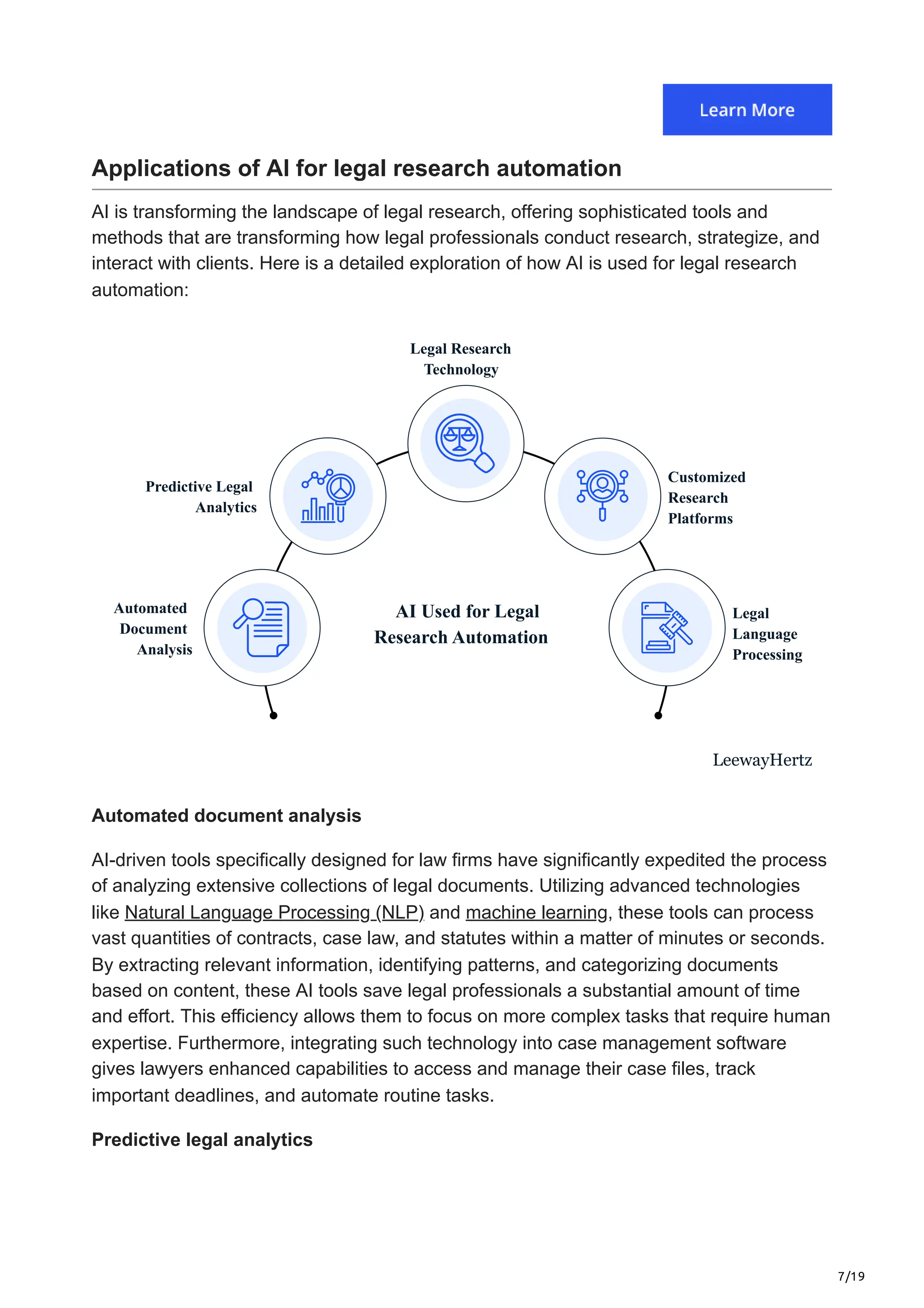 AI for Legal Research with applications, tools | PDF