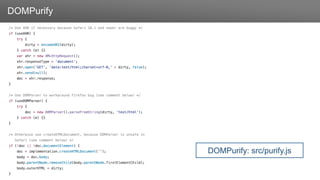 ЗаголовокDOMPurify
DOMPurify: src/purify.js
 