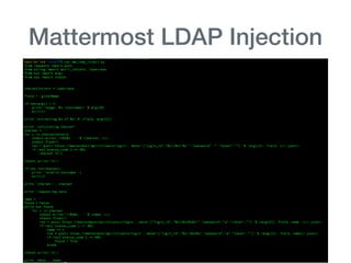 Mattermost LDAP Injection
 