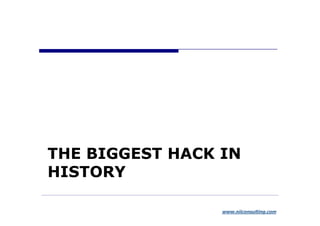 THE BIGGEST HACK IN
HISTORY

                 www.niiconsulting.com
 