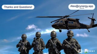 Thanks and Questions! Alex@cynergy.app
Type text
 