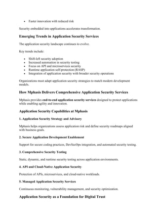 Application Security Services: Protecting Modern Applications in a ...