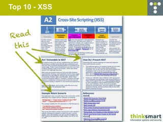 Top 10 - XSS



Read
 t h is
 