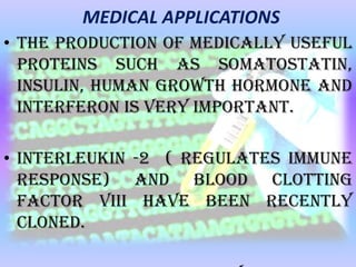 Applications of Genetic Engineering | PPTX