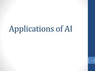 Applications of Artificial Intelligence