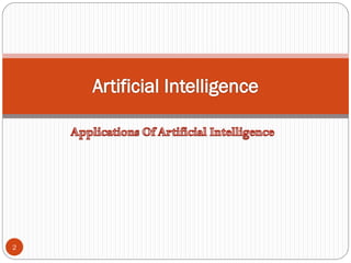 Applications of artificial intelligence assiginment2 | PDF