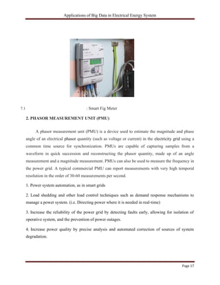 Applications of big data in electrical energy system document | PDF