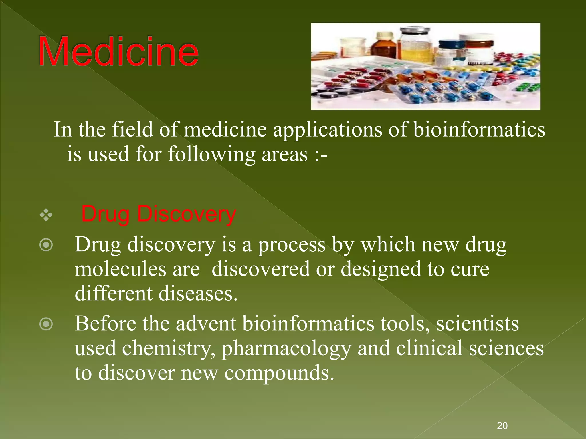 Applications of bioinformatics, main by kk sahu | PPT