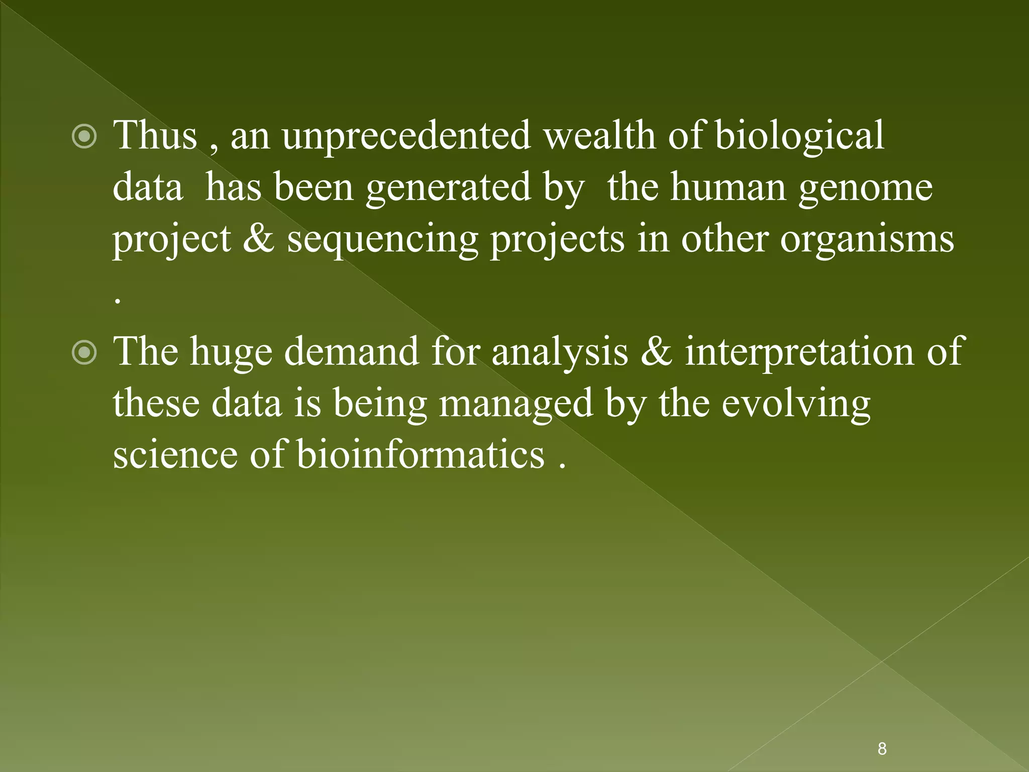 Applications of bioinformatics, main by kk sahu | PPT