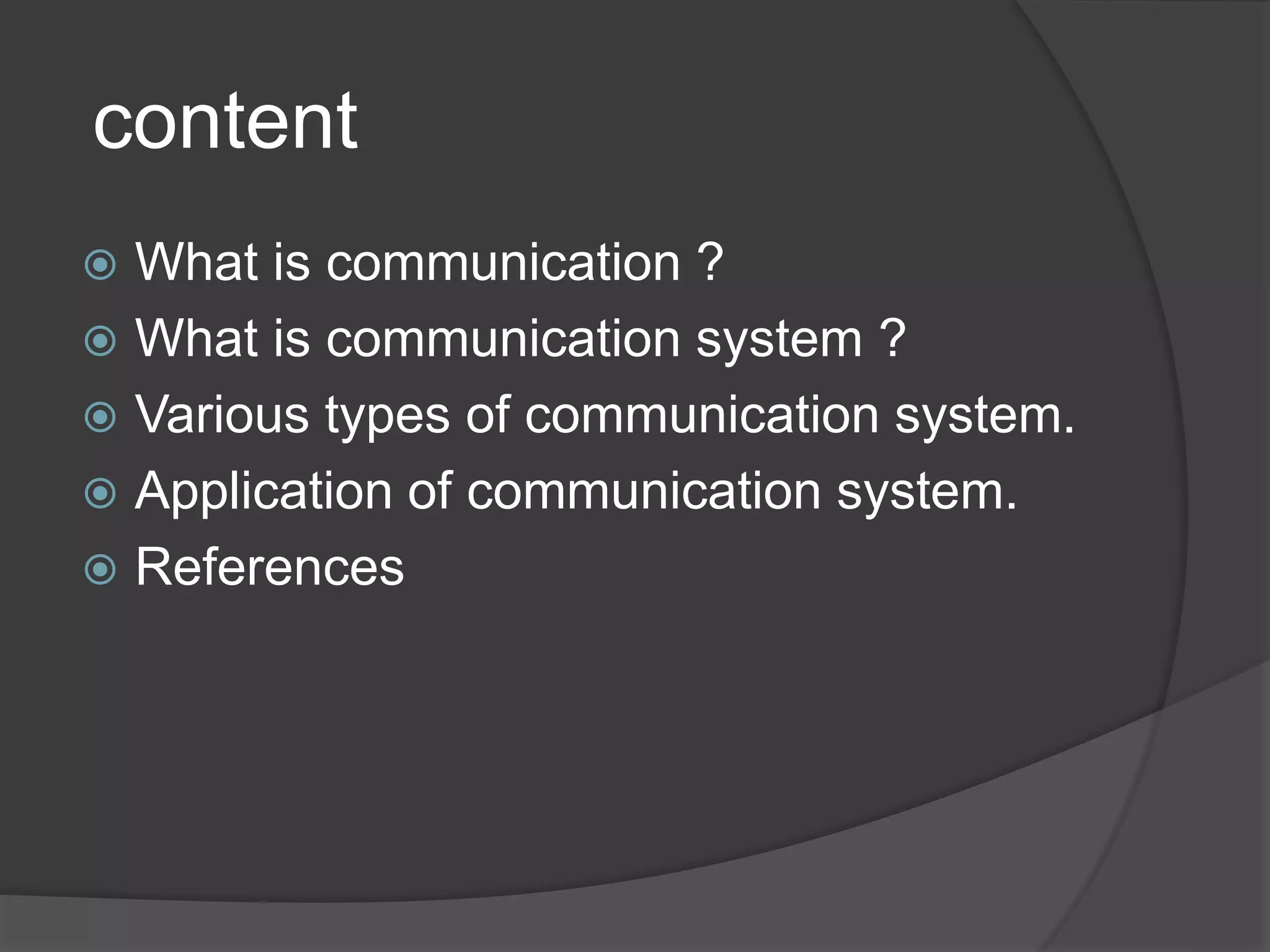 Applications of communication system | PPTX