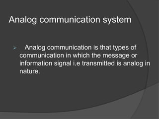 Applications of communication system | PPTX