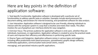 Comprehensive Overview of Application Software Types and Uses | PPTX