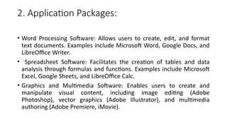 Comprehensive Overview of Application Software Types and Uses | PPTX