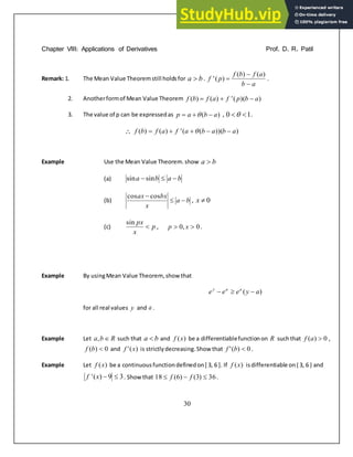 Applications Of Derivatives | PDF