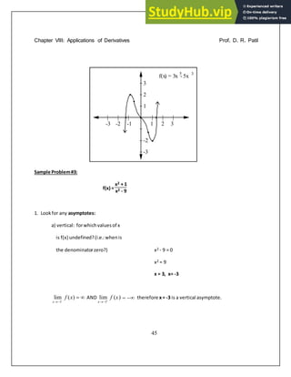 Applications Of Derivatives | PDF